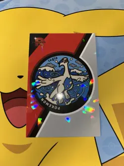 Pokemon Lugia Coin Cracked Ice Holo Team Rocket Card Database Set Peru Badge - Image 1