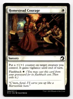 Homestead Courage Innistrad Midnight Hunt 024/277 MTG Magic the Gathering - Image 1