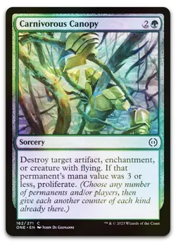 Carnivorous Canopy #162 (Foil) (NM) Phyrexia All Will Be One ONE Magic MTG - Image 1