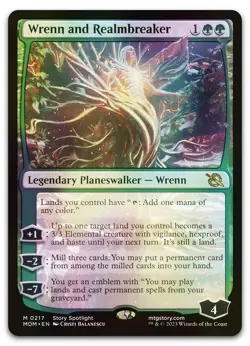 Wrenn and Realmbreaker #217 (Foil) (NM) March of the Machine MOM Magic MTG - Image 1
