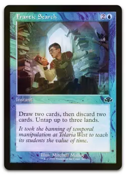 Frantic Search (Retro Frame) #285 (Foil) (NM) Dominaria Remastered DMR Magic MTG - Image 1