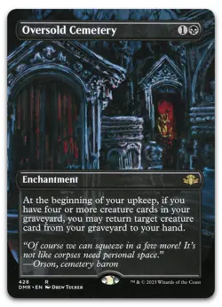Oversold Cemetery (Borderless) #428 (NM) Dominaria Remastered DMR Magic MTG - Image 1