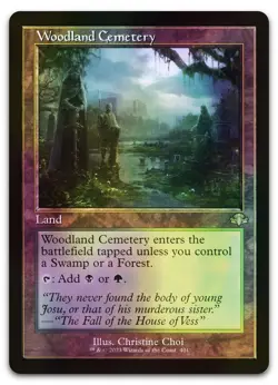 Woodland Cemetery (Retro Frame) #401 (Foil) NM Dominaria Remastered Magic MTG - Image 1