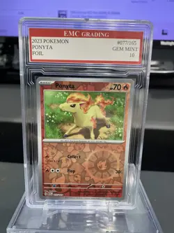 2023 PONYTA HOLO FOIL #77/165 Pokemon Card GRADED 10 MINT - Image 1