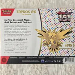 Pokemon TCG Scarlet & Violet 151 Zappos EX Box New Factory Sealed - Image 2