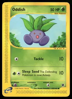 ODDISH 122/165 COMMON EXPEDITION BASE SET POKEMON - Image 1