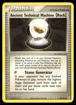 ANCIENT TECHNICAL MACHINE [ROCK] 85/101 UNCOMMON HIDDEN LEGENDS POKEMON - Image 1