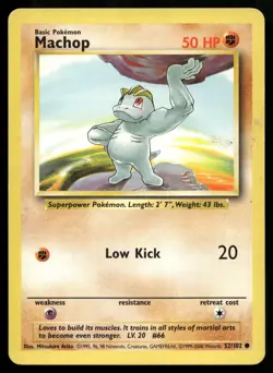 MACHOP 52/102 COMMON BASE SET POKEMON - Image 1
