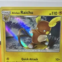 Alolan Raichu Holo Pokemon Sun And Moon #30 2017. NM Holographic 30/30 - Image 3