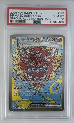 2025 POKEMON PRE EN-PRISMATIC EVOLUTIONS #148/131 HF MASK OGERPON ex SIR PSA 10 - Image 1