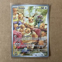 Pokemon Eevee 188/167 Twilight Masquerade Illustration Rare Holo NM - Image 1