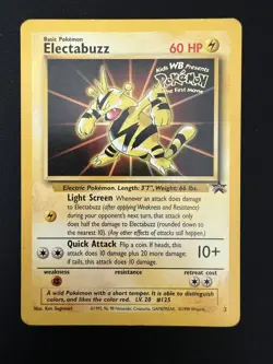 Pokemon Card - Electabuzz (WB Movie Promo) WOTC Promo Stamped #2 LP/MP - Image 1