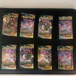 Lot of 8 Pokemon TCG Evolving Skies Booster Packs, New, Sealed, Unweighed - Image 2