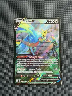 Pokemon Zacian V TG21/TG30 Trainer Gallery Full Art Astral Radiance NM - Image 1