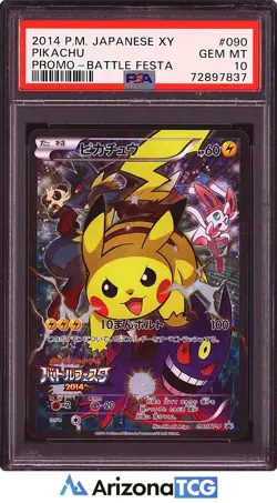 Pokemon 2014 Pikachu 090/XY-P Promo Battle Festa Japanese GEM MINT PSA 10 - Image 1