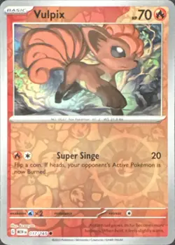 Vulpix 037/165 Common 151 Pokemon Reverse Holo Near Mint - Image 1