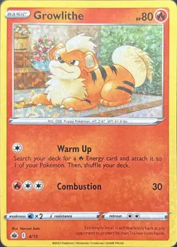 Growlithe 004/015 Holo Promo McDonald's Promos 2022 Pokemon Lightly Played - Image 2