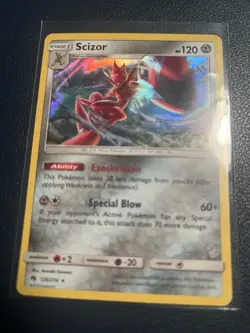 Pokemon Scizor SM Lost Thunder Holo Rare Card 126/214 English - Image 1