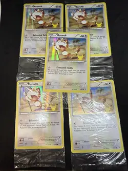 Pokemon TCG Meowth 53/83 Generations 20th Anniversary Promo Holo Card Sealed X 5 - Image 2