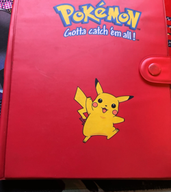 Vintage 1999 Pokemon Pikachu Red Binder TCG Album 30 Page Card Holder - Image 3