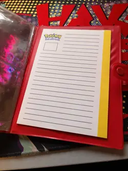 Vintage 1999 Pokemon Pikachu Red Binder TCG Album 30 Page Card Holder - Image 5
