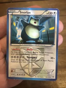 Pokemon TCG Snorlax Regular Rare Plasma Storm 101/135 Card Old School Non Holo - Image 1