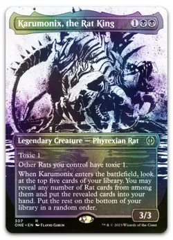 Karumonix, the Rat King (Showcase) #307 (Foil) NM Phyrexia All Will Be One - Image 1