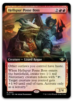 Hellspur Posse Boss (Extended Art) #333 (Foil) NM Thunder Junction OTJ Magic MTG - Image 1