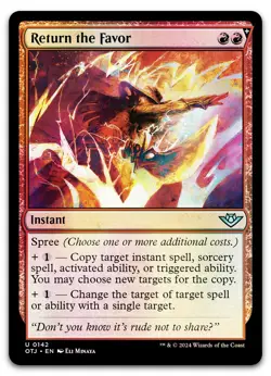 Return the Favor #142 (Foil) (NM) Thunder Junction OTJ Magic MTG - Image 1