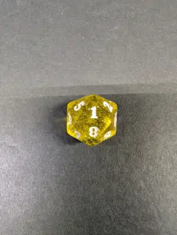 Magic The Gathering Dragons of Tarkir Spindown d20 sparkle Yellow, nice! MTG - Image 2