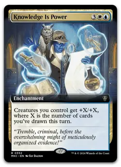 Knowledge is Power (Extended Art) #352 (NM) Murders Karlov Manor MKC Magic MTG - Image 1
