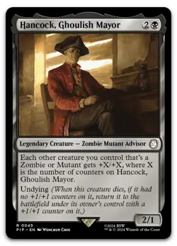 Hancock, Ghoulish Mayor #45 (NM) Fallout PIP Magic MTG - Image 1