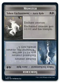 Monster Role / Sorcerer Role Token #15 (NM) Wilds of Eldraine WOE Magic MTG - Image 1