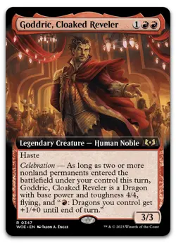 Goddric, Cloaked Reveler (Extended Art) #347 NM Wilds of Eldraine WOE Magic MTG - Image 1
