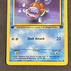 Squirtle 68/82 Team Rocket 1st Edition Common 2000 Pokemon TCG Card English - Image 3