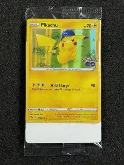 Pokemon Pikachu 028/078 Pokemon GO Stamp Sealed Gamestop - Image 1