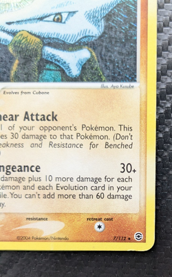 Marowak 7/112 FireRed & LeafGreen Reverse Holo MP Vintage 2004 Pokemon TCG - Image 4