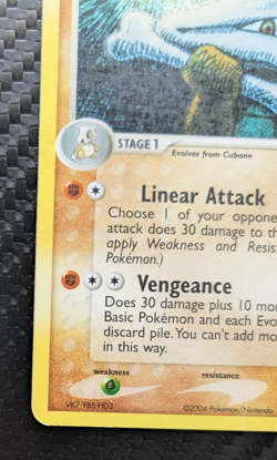 Marowak 7/112 FireRed & LeafGreen Reverse Holo MP Vintage 2004 Pokemon TCG - Image 5