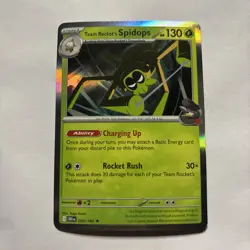 Team Rocket's Spidops 020/182 Sv10: Destined Rivals Rare Holo Pokemon TCG - Image 1