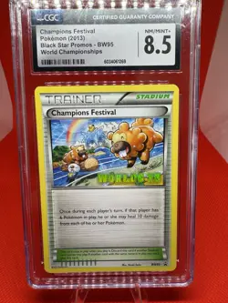 2013 Pokemon Black Star Promo World Championships Festival #BW95 CGC 8.5 NM-MT+ - Image 1