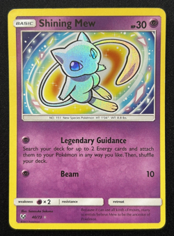 2017 Pokemon Shining Mew 40/73 Shining Legends English Holo MP - Image 1