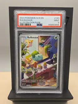 2024 Pokemon Stellar Crown Bulbasaur #143/142 PSA 9 Special Illustration Rare - Image 1