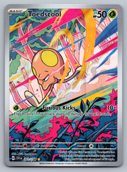 Toedscool Pokemon Scarlet & Violet Base Set 201/198 Full Art Illustration Rare N - Image 1