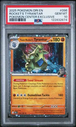 Team Rocket's Tyranitar | PSA 10 | Pokemon Center Exclusive Destined Rivals #96 - Image 1