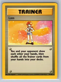 Lass 75/102 Rare Base Set Unlimited Pokemon NM - Image 1