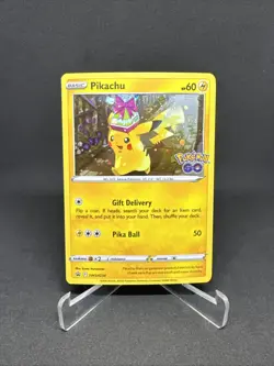 2022 Pikachu Gift SWSH234 Sword & Shield Cosmos Holo Black Star Promo Pokemon GO - Image 1