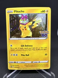 2022 Pikachu Gift SWSH234 Sword & Shield Cosmos Holo Black Star Promo Pokemon GO - Image 2