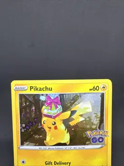 2022 Pikachu Gift SWSH234 Sword & Shield Cosmos Holo Black Star Promo Pokemon GO - Image 3