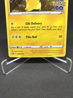 2022 Pikachu Gift SWSH234 Sword & Shield Cosmos Holo Black Star Promo Pokemon GO - Image 4