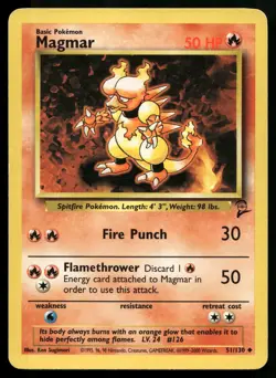 MAGMAR 51/130 UNCOMMON BASE SET 2 POKEMON - Image 1